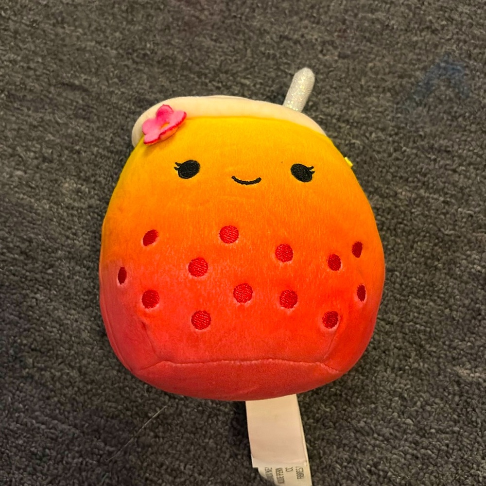 Boba squishmallow mini 5 inch orange,yellow, pink